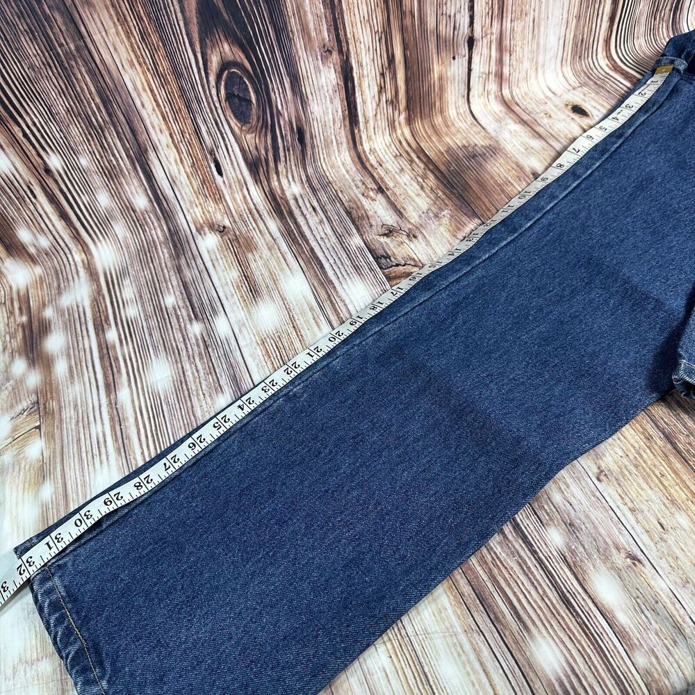 Vintage Wrangler COWBOY CUT Size 15 High Rise Jeans Denim Pants USA Made 35x32 - Picture 7 of 11